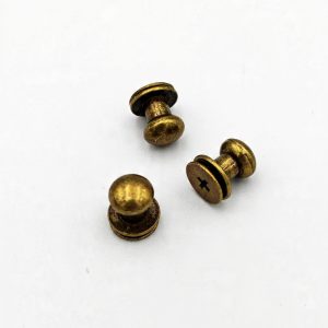 7mm Bronze Button,  Bayonet Stud (Sold separately)