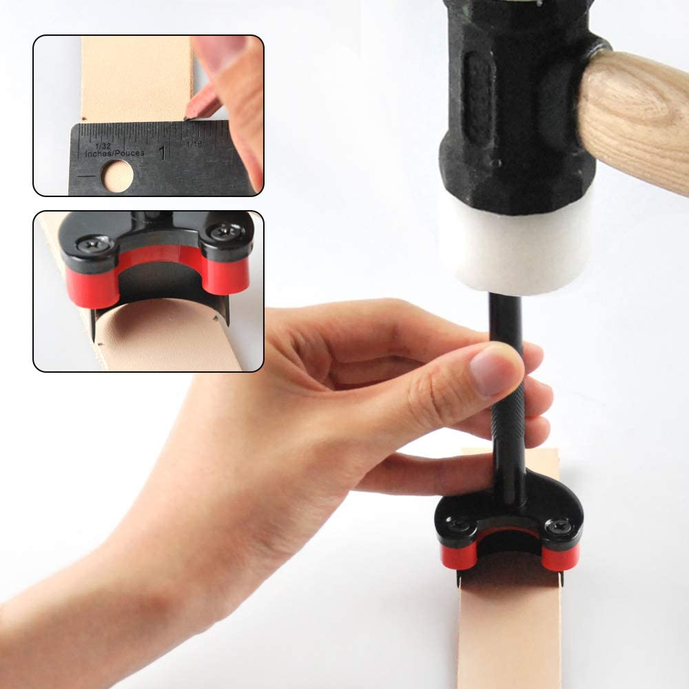 OWDEN Belt End Punch 35mm | Half‑Round Leather Punch Tool - Image 3